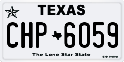 TX license plate CHP6059