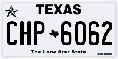 TX license plate CHP6062