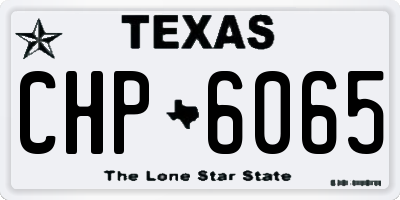 TX license plate CHP6065