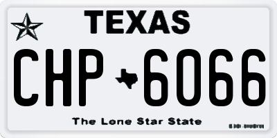 TX license plate CHP6066