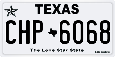 TX license plate CHP6068