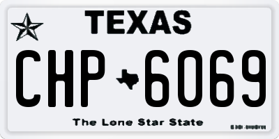 TX license plate CHP6069