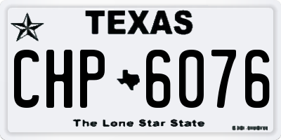 TX license plate CHP6076