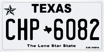 TX license plate CHP6082