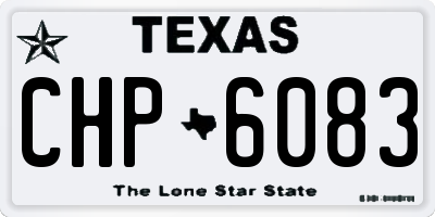 TX license plate CHP6083