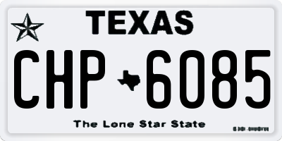 TX license plate CHP6085