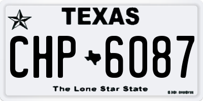 TX license plate CHP6087