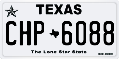 TX license plate CHP6088