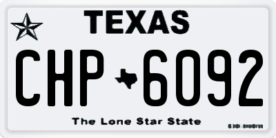 TX license plate CHP6092