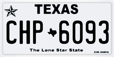 TX license plate CHP6093