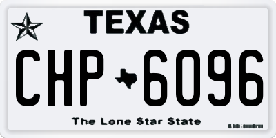 TX license plate CHP6096