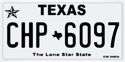 TX license plate CHP6097