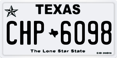 TX license plate CHP6098
