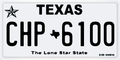 TX license plate CHP6100