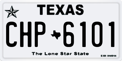 TX license plate CHP6101