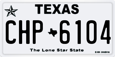 TX license plate CHP6104