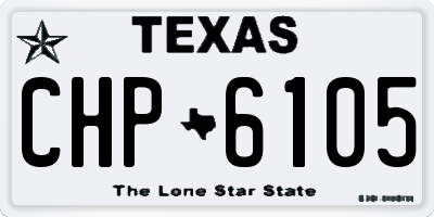 TX license plate CHP6105