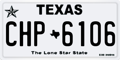 TX license plate CHP6106