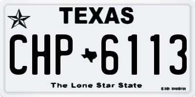 TX license plate CHP6113