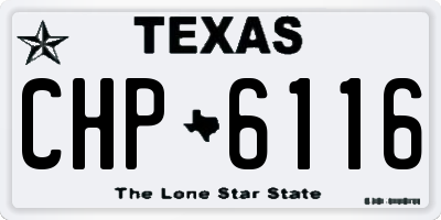TX license plate CHP6116