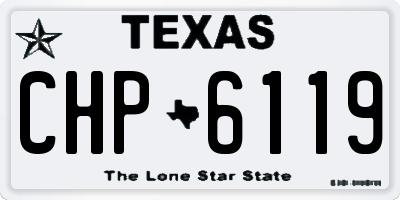 TX license plate CHP6119
