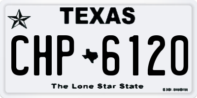 TX license plate CHP6120