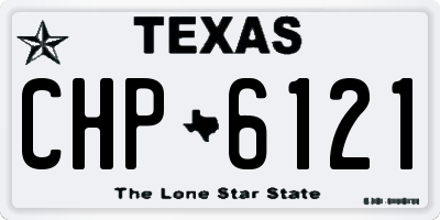 TX license plate CHP6121