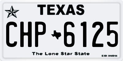 TX license plate CHP6125
