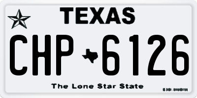 TX license plate CHP6126