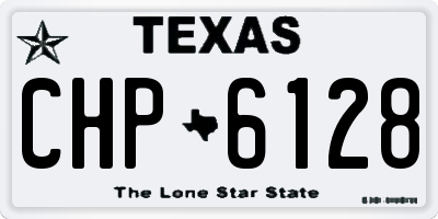 TX license plate CHP6128