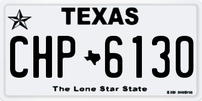 TX license plate CHP6130