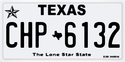 TX license plate CHP6132