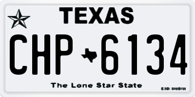 TX license plate CHP6134