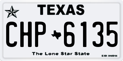 TX license plate CHP6135