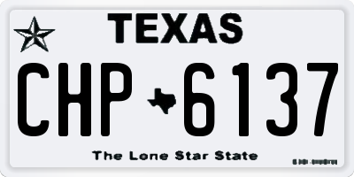 TX license plate CHP6137