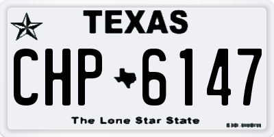 TX license plate CHP6147