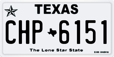 TX license plate CHP6151