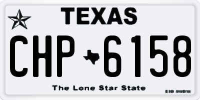 TX license plate CHP6158