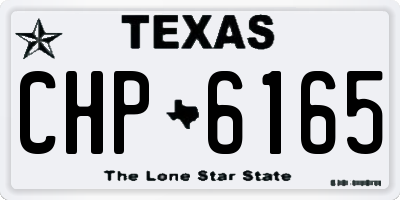 TX license plate CHP6165