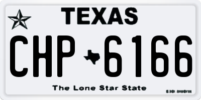 TX license plate CHP6166