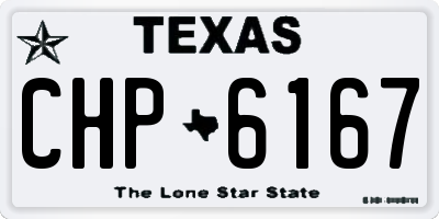 TX license plate CHP6167