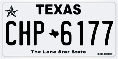 TX license plate CHP6177