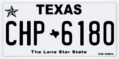 TX license plate CHP6180