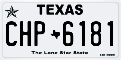 TX license plate CHP6181