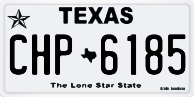 TX license plate CHP6185