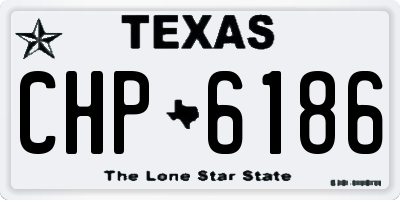 TX license plate CHP6186