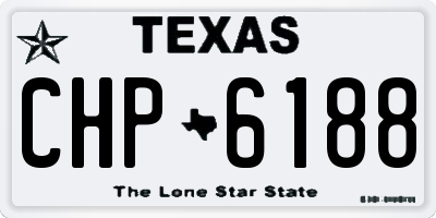 TX license plate CHP6188
