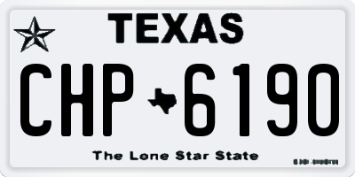 TX license plate CHP6190