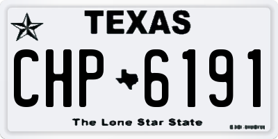 TX license plate CHP6191