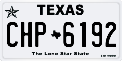 TX license plate CHP6192